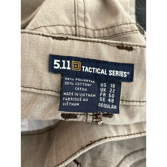 5.11 Tactical Pants Women's 18 Reg Brown Ripstop - Picture 4 of 6